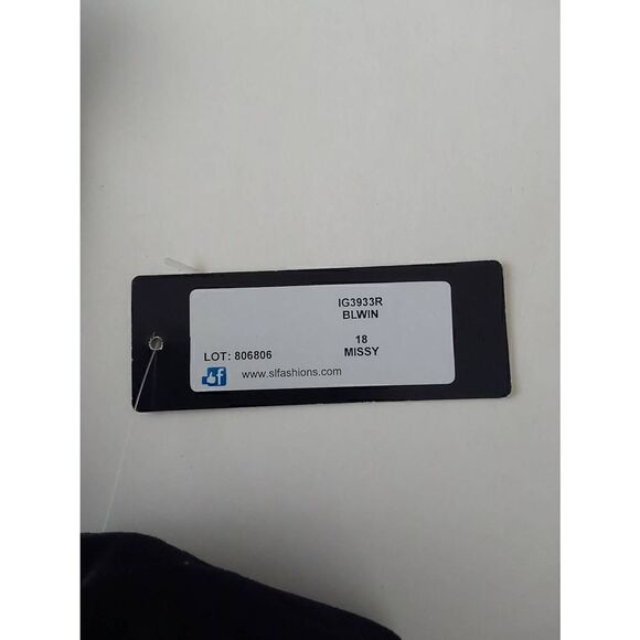 Ignite Evenings Formal Sz 18 Missy Burgundy Floral Black Velour - Picture 7 of 12